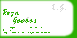 roza gombos business card